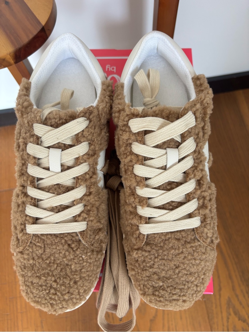 CORKYS Hey Girl No Chaser Camel Sherpa Platform Sneakers Size 8 NIB